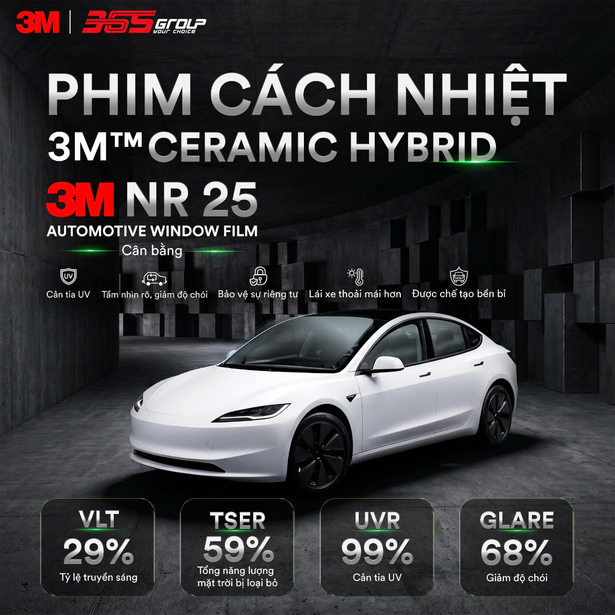 Phim cách nhiệt 3M Ceramic NR 25