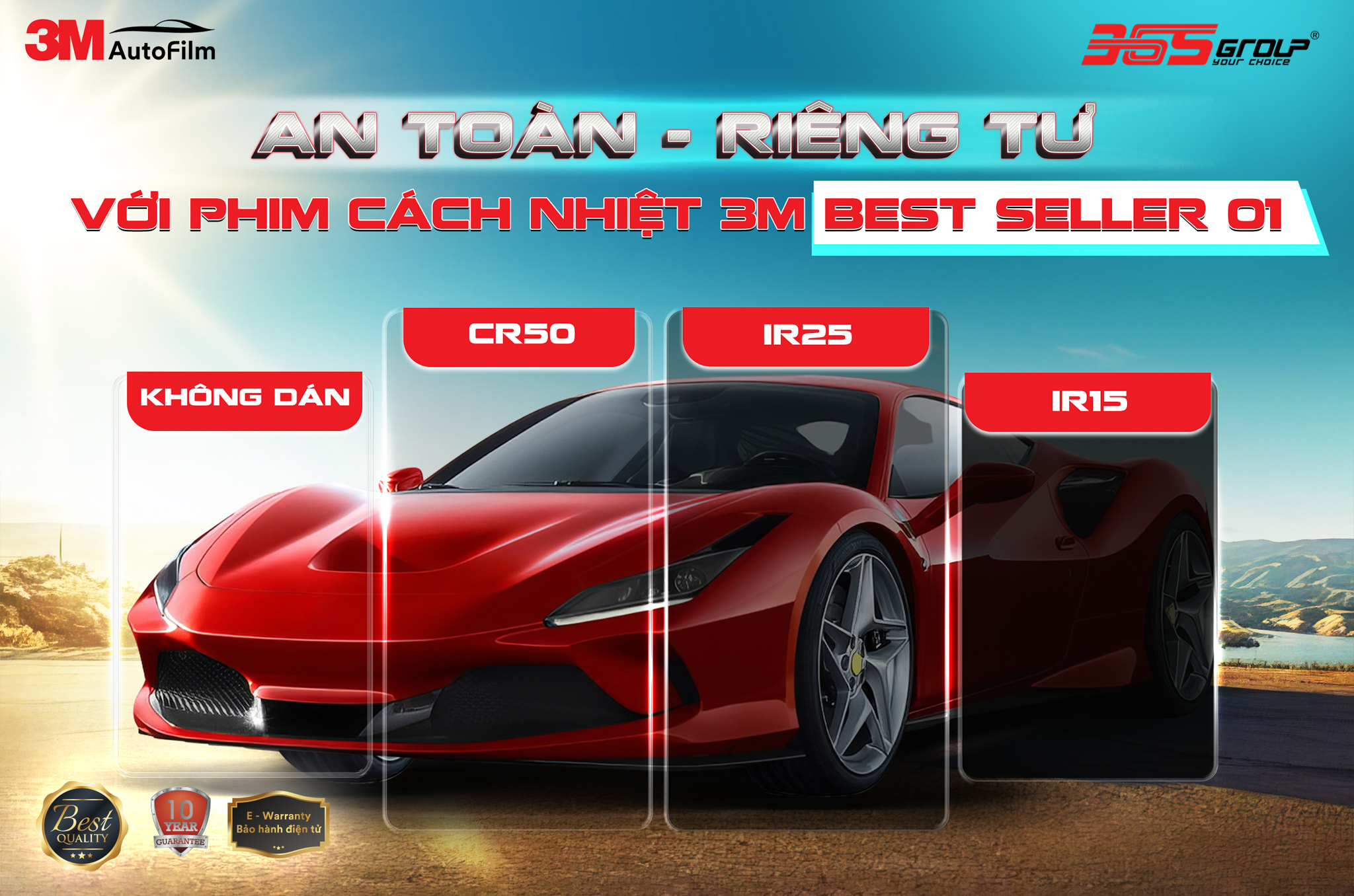 PHIM CÁCH NHIỆT 3M BEST SELLER SEDAN 01