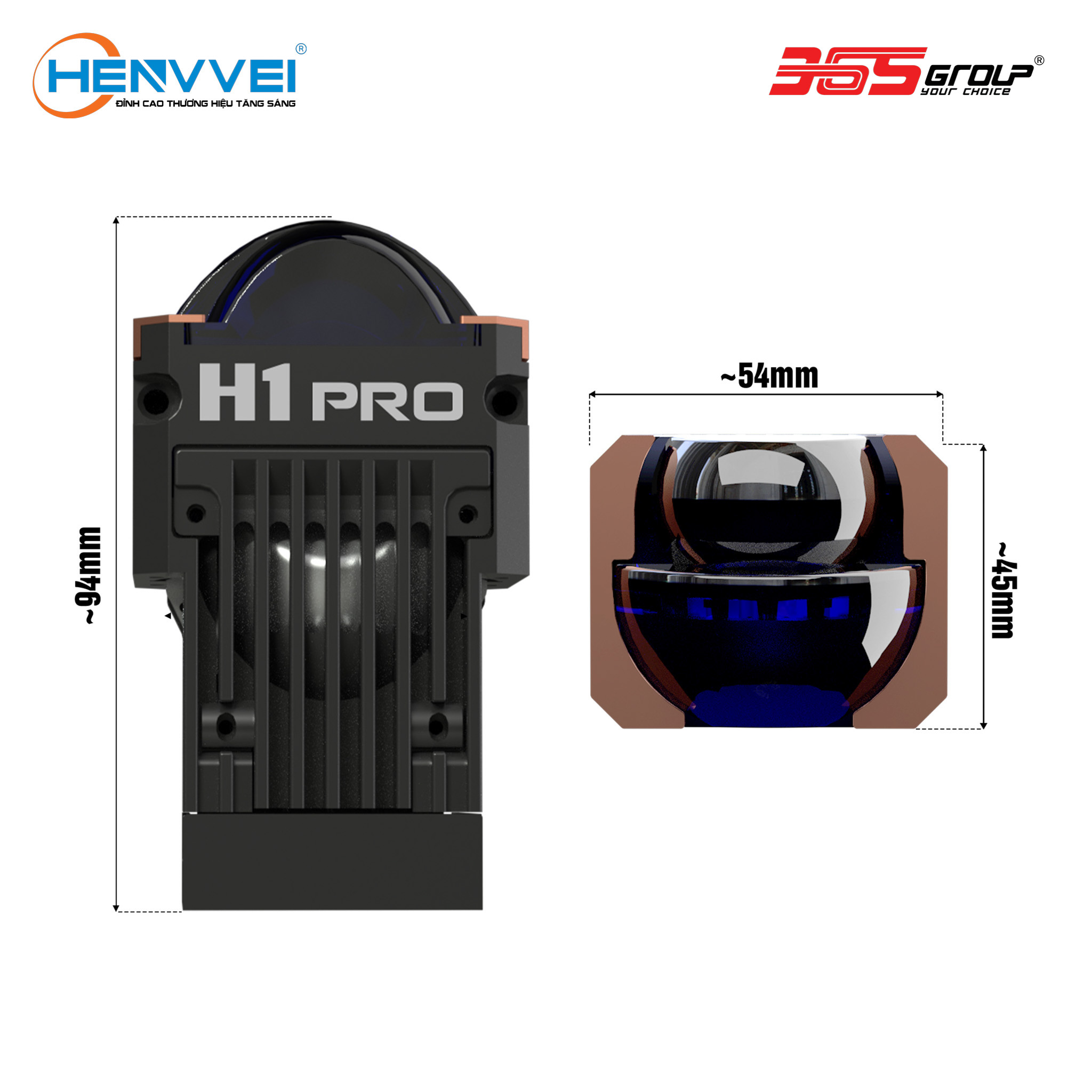 MODULE BI LED MINI HENVVEI H1 PRO