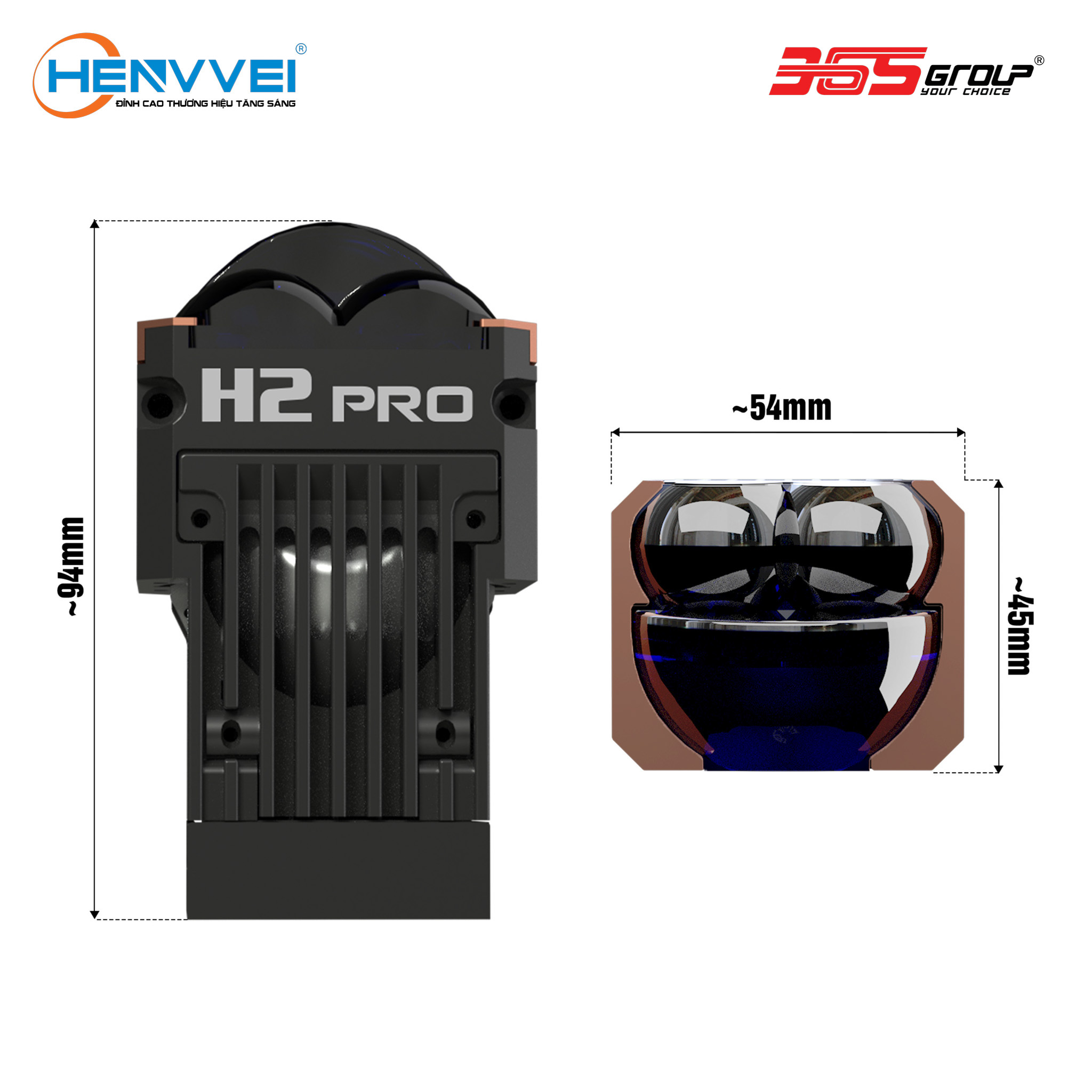 MODULE BI LED MINI HENVVEI H2 PRO