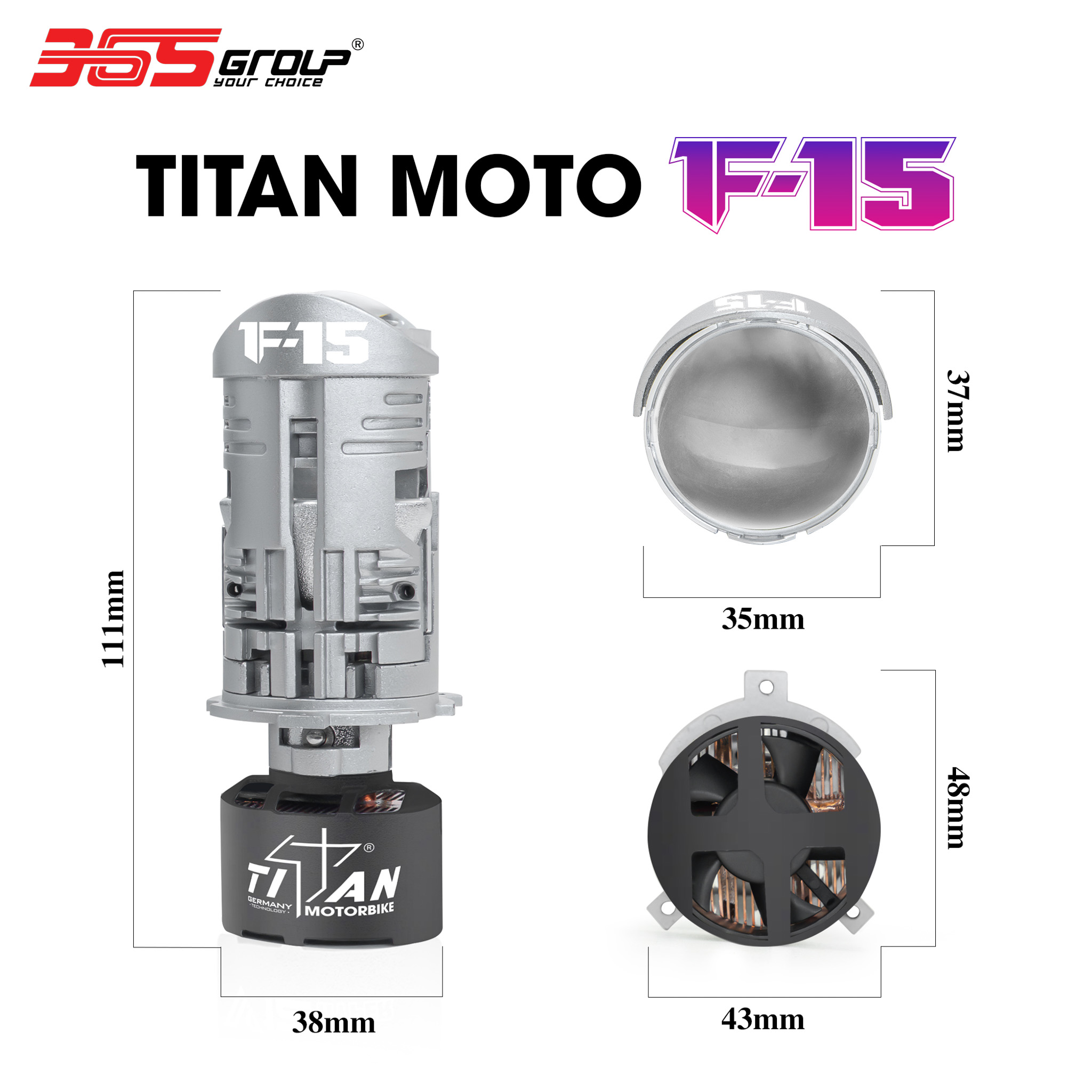 BI LED MINI TITAN MOTO F15