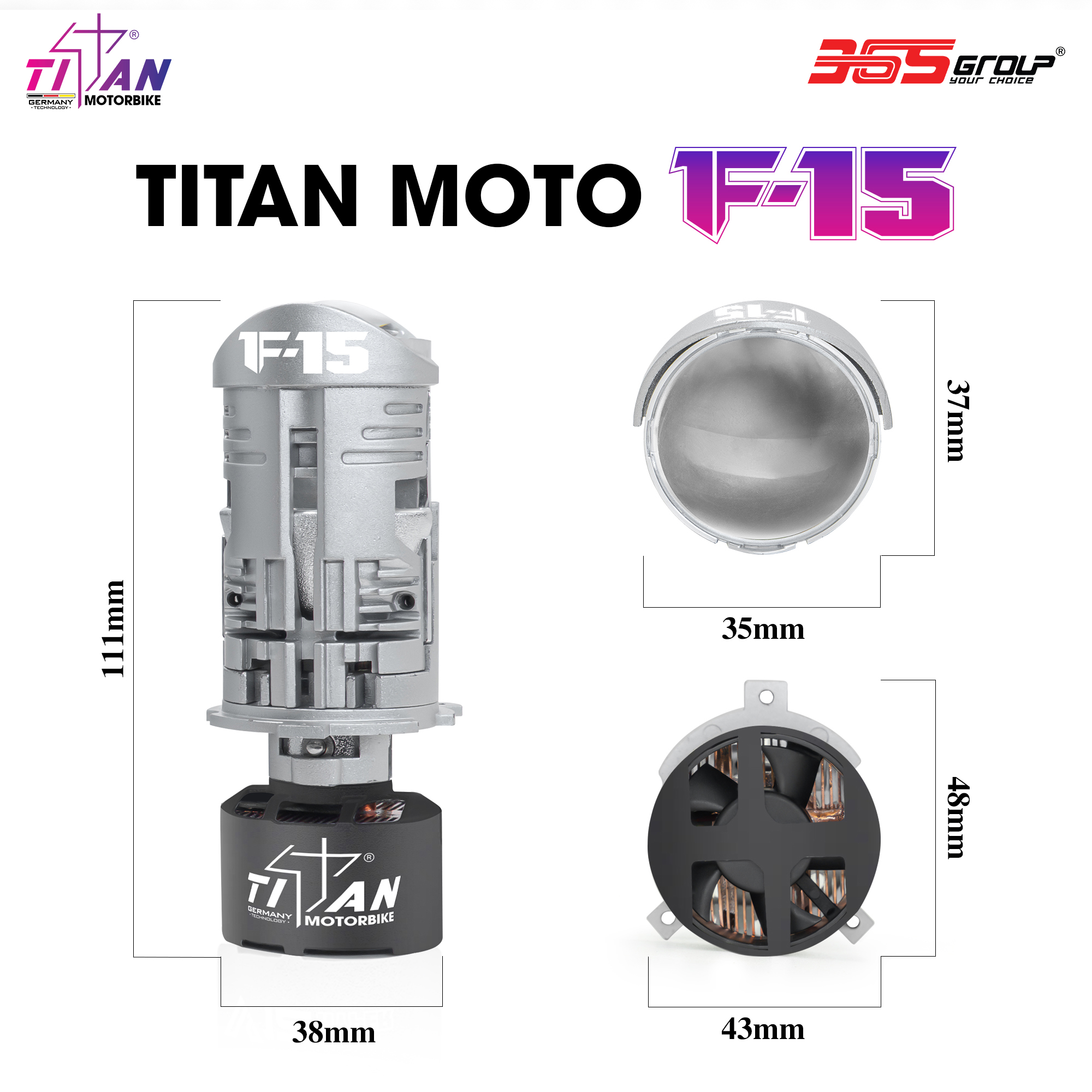 BI LED MINI TITAN MOTO F15