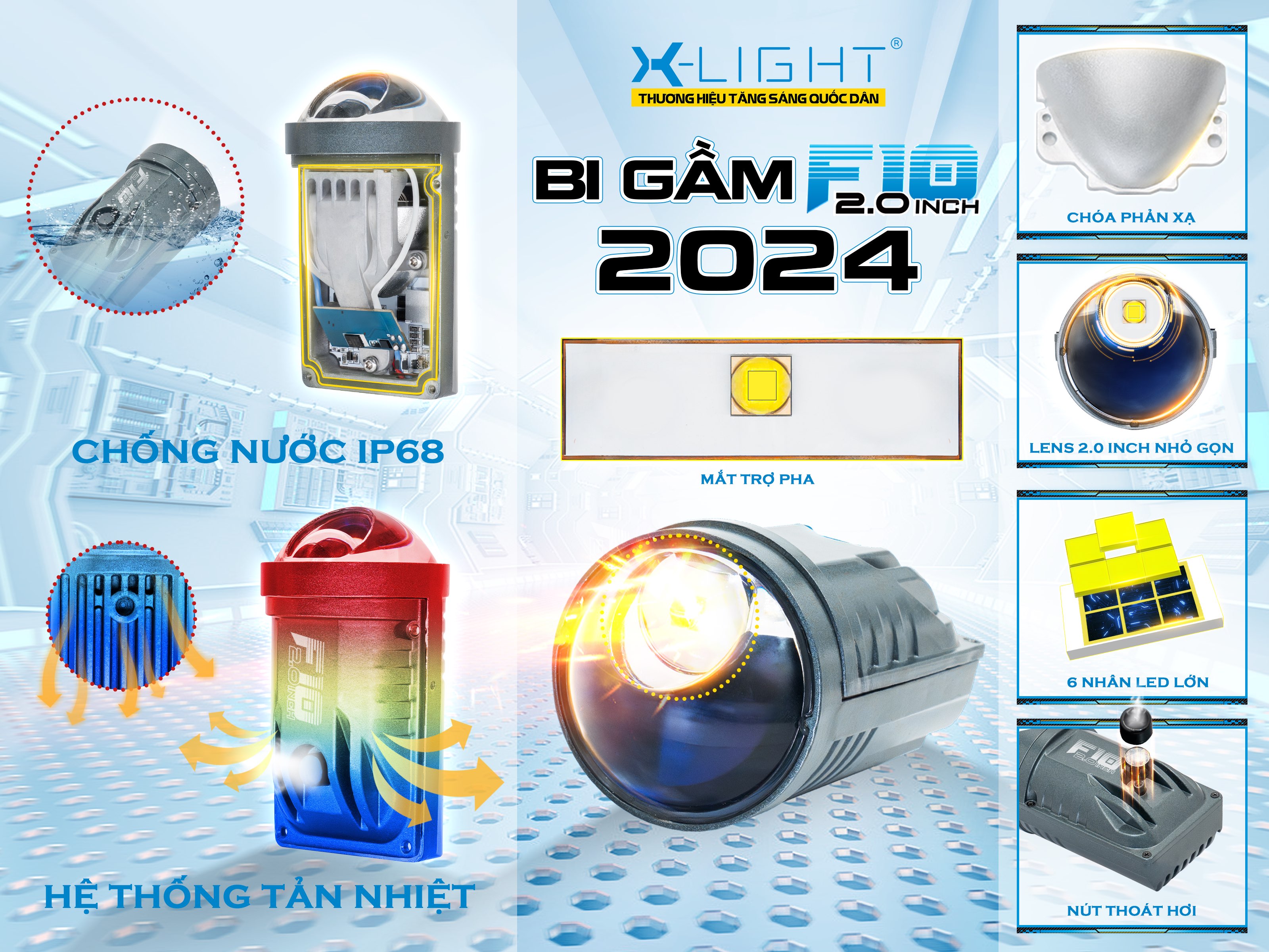 BI GẦM X-LIGHT F10 2.0 2024