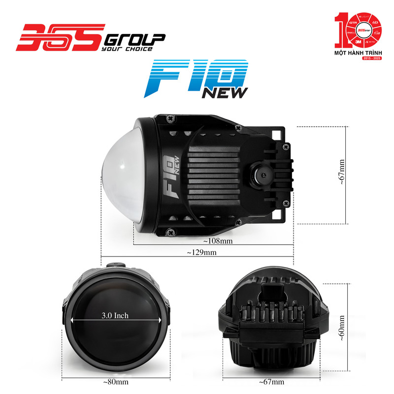 ĐÈN BI GẦM X-LIGHT F10 NEW (2025)