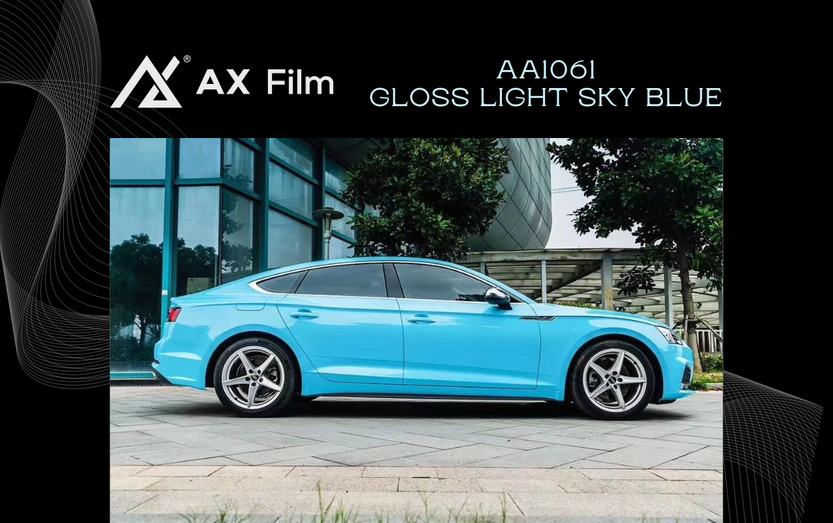 AX WRAP FILM GLOSS LIGHT SKY BLUE –XANH BẦU TRỜI BÓNG NHẸ AUDI