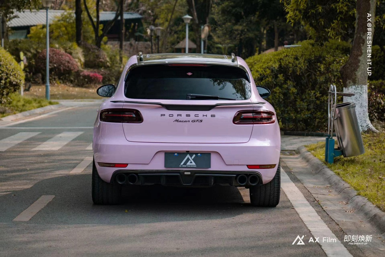 AX WRAP FILM ULTRA GLOSS BEGONIA PINK – HỒNG THU HẢI ĐƯỜNG SIÊU BÓNG PORSCHE MACAN GTS