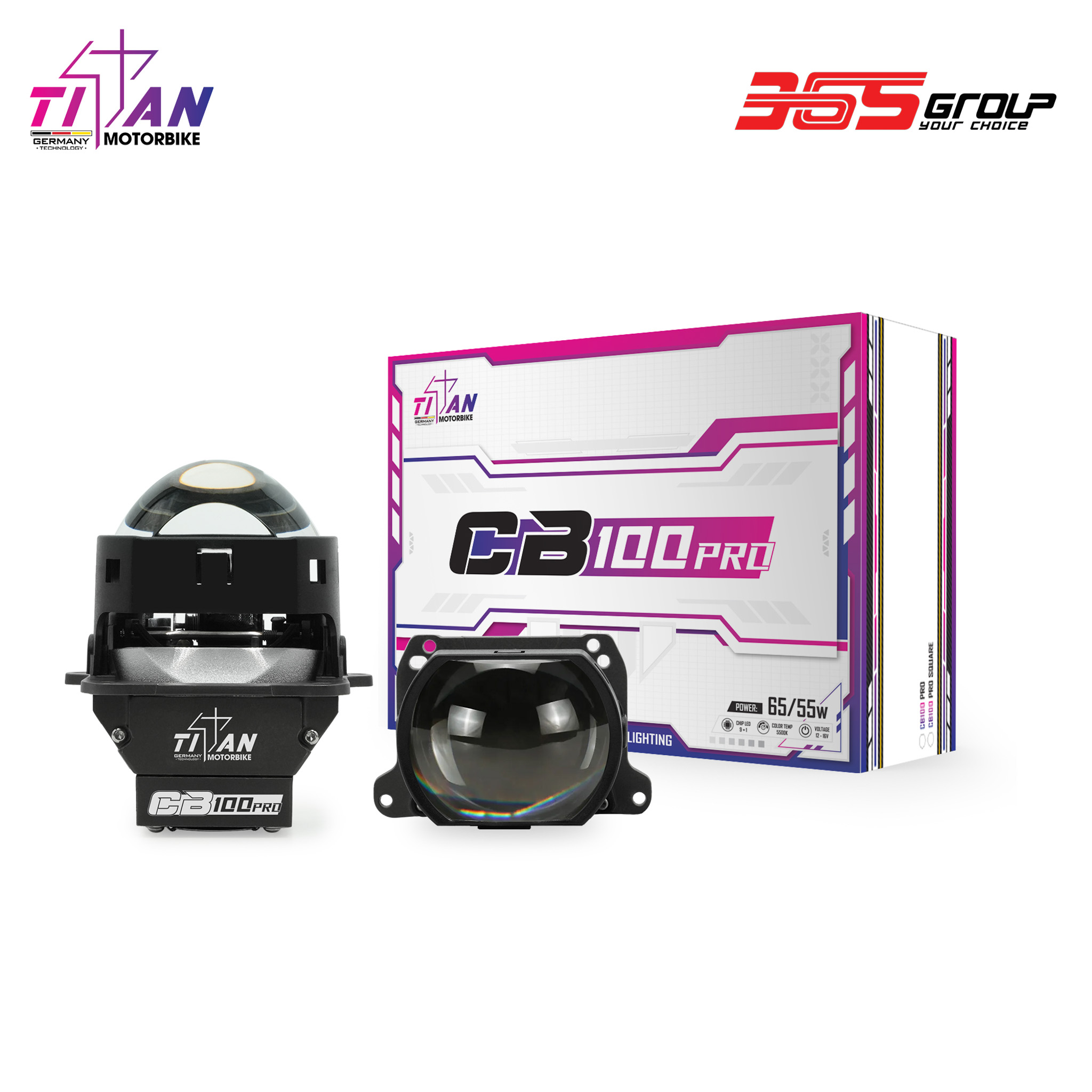 BI LED TITAN MOTO CB100 PRO SQUARE
