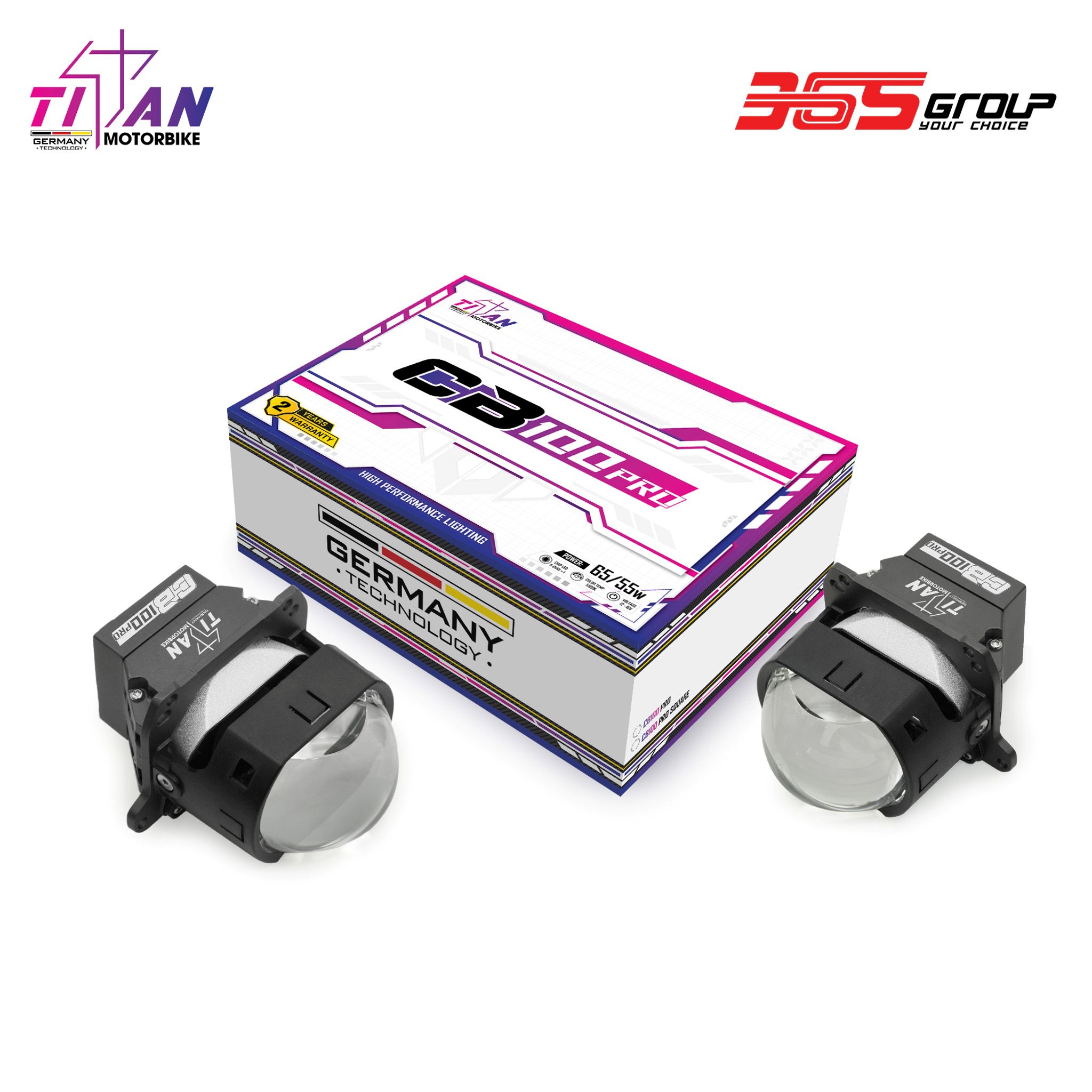 BI LED TITAN MOTO CB100 PRO SQUARE