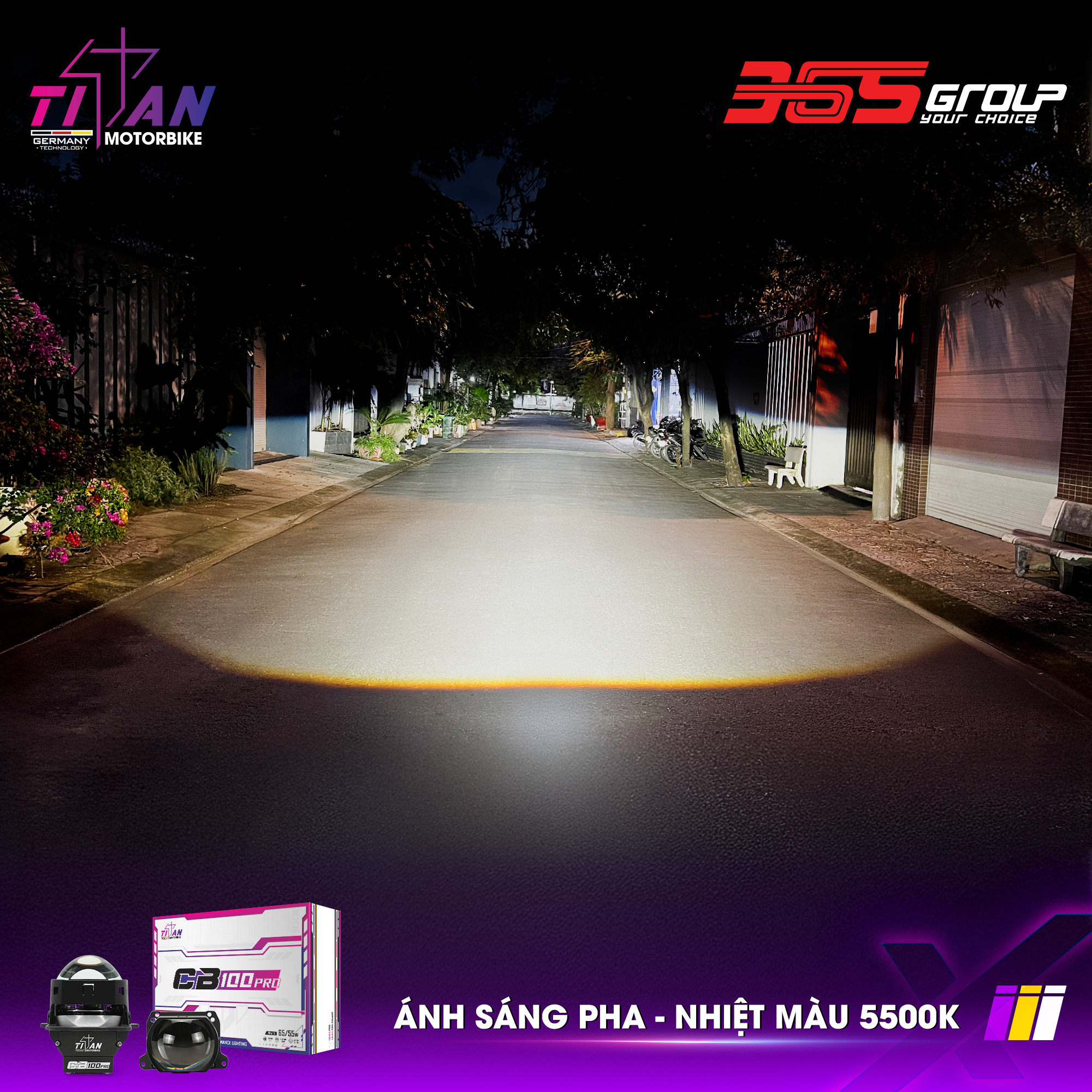 BI LED TITAN MOTO CB100 PRO SQUARE