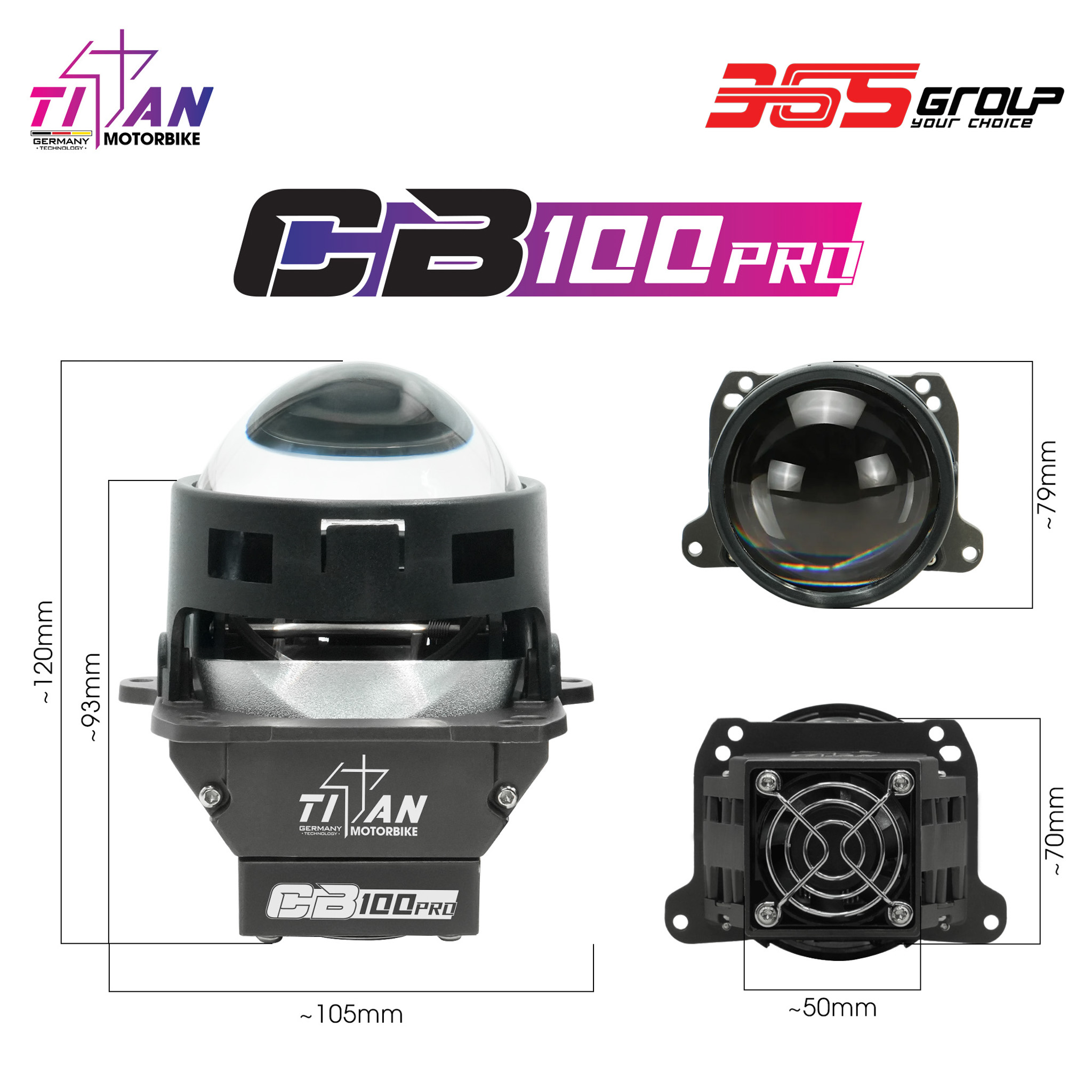 BI LED TITAN MOTO CB100 PRO