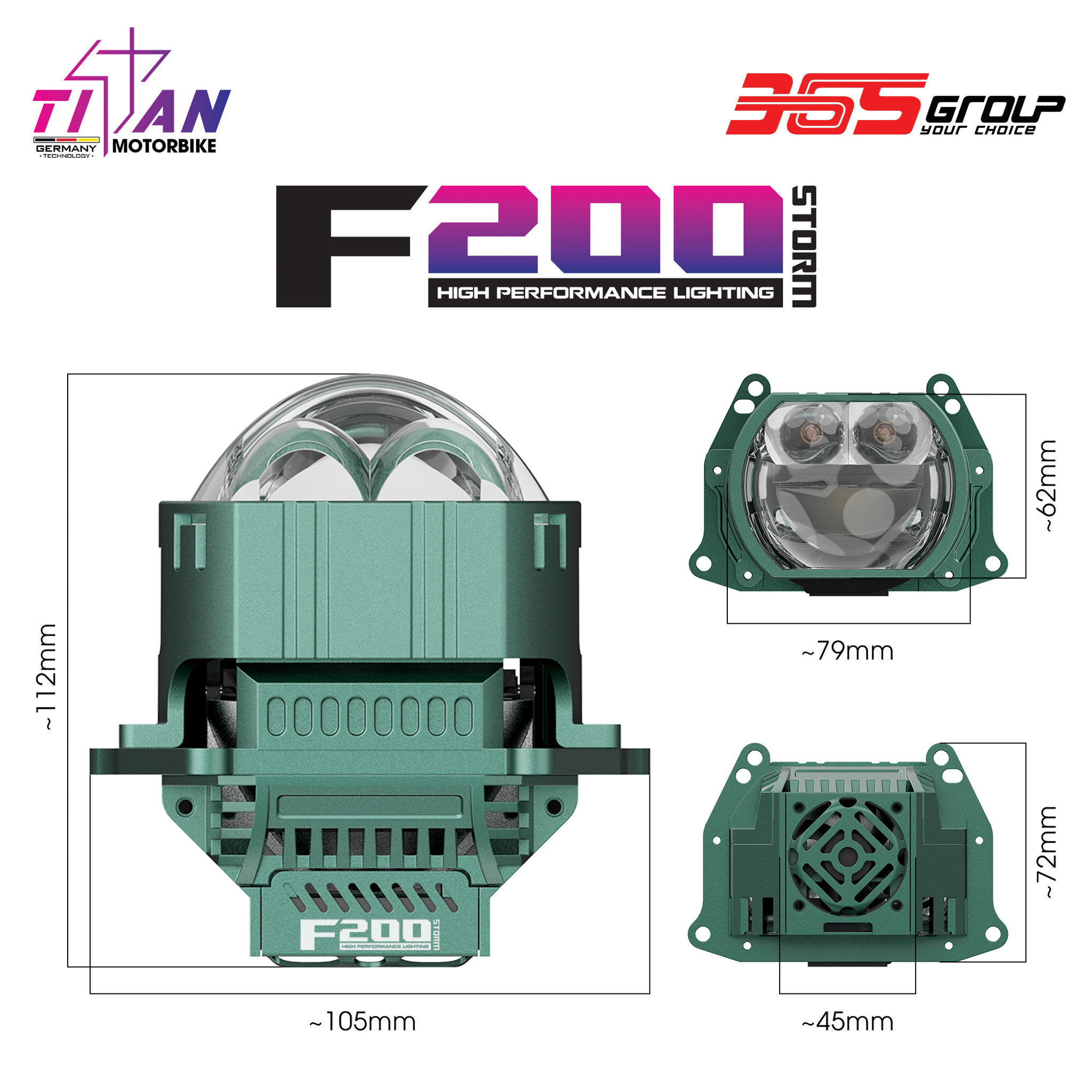 BI LED TITAN MOTO F200 STORM