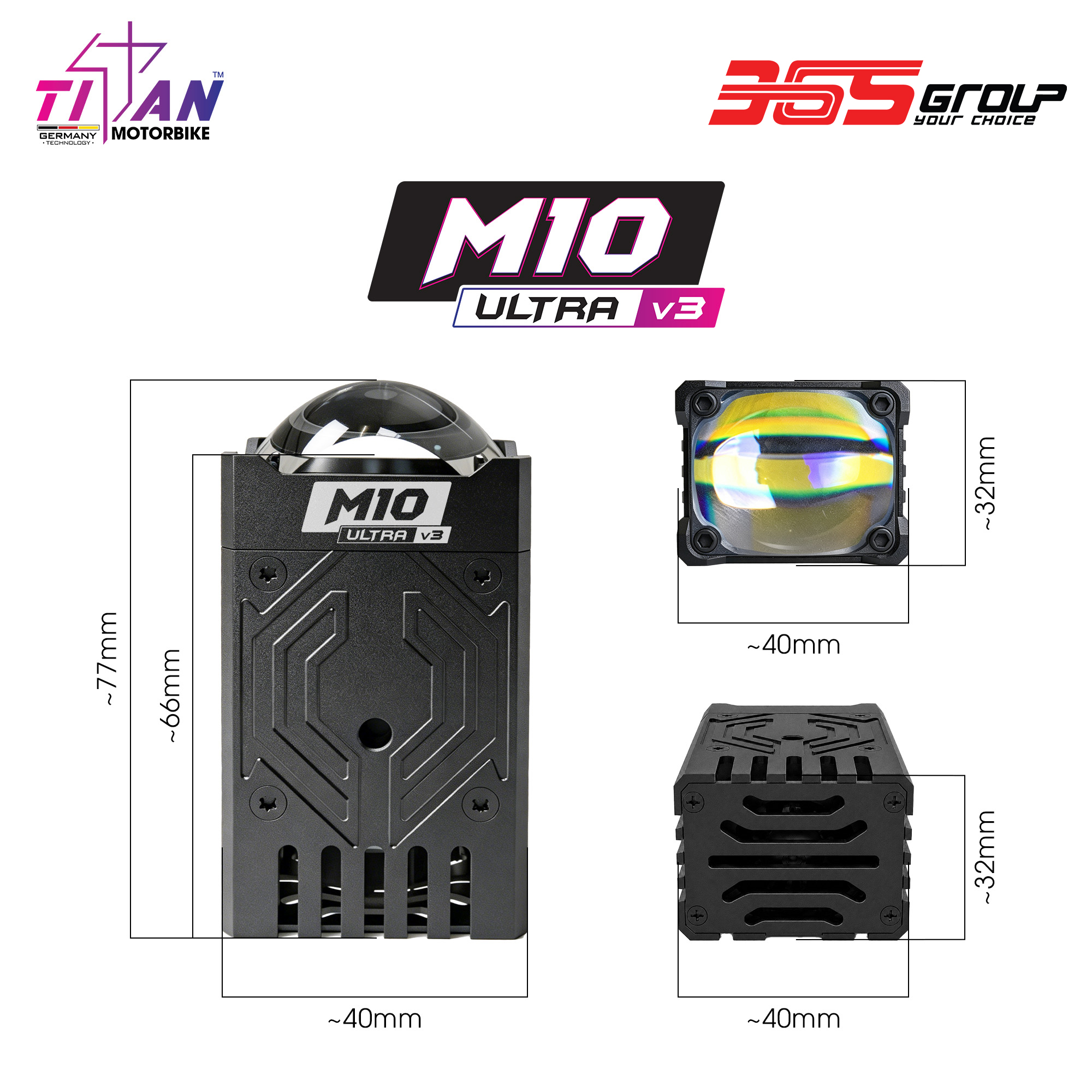 ĐÈN GẦM DẠNG RỜI TITAN MOTO M10 ULTR V3