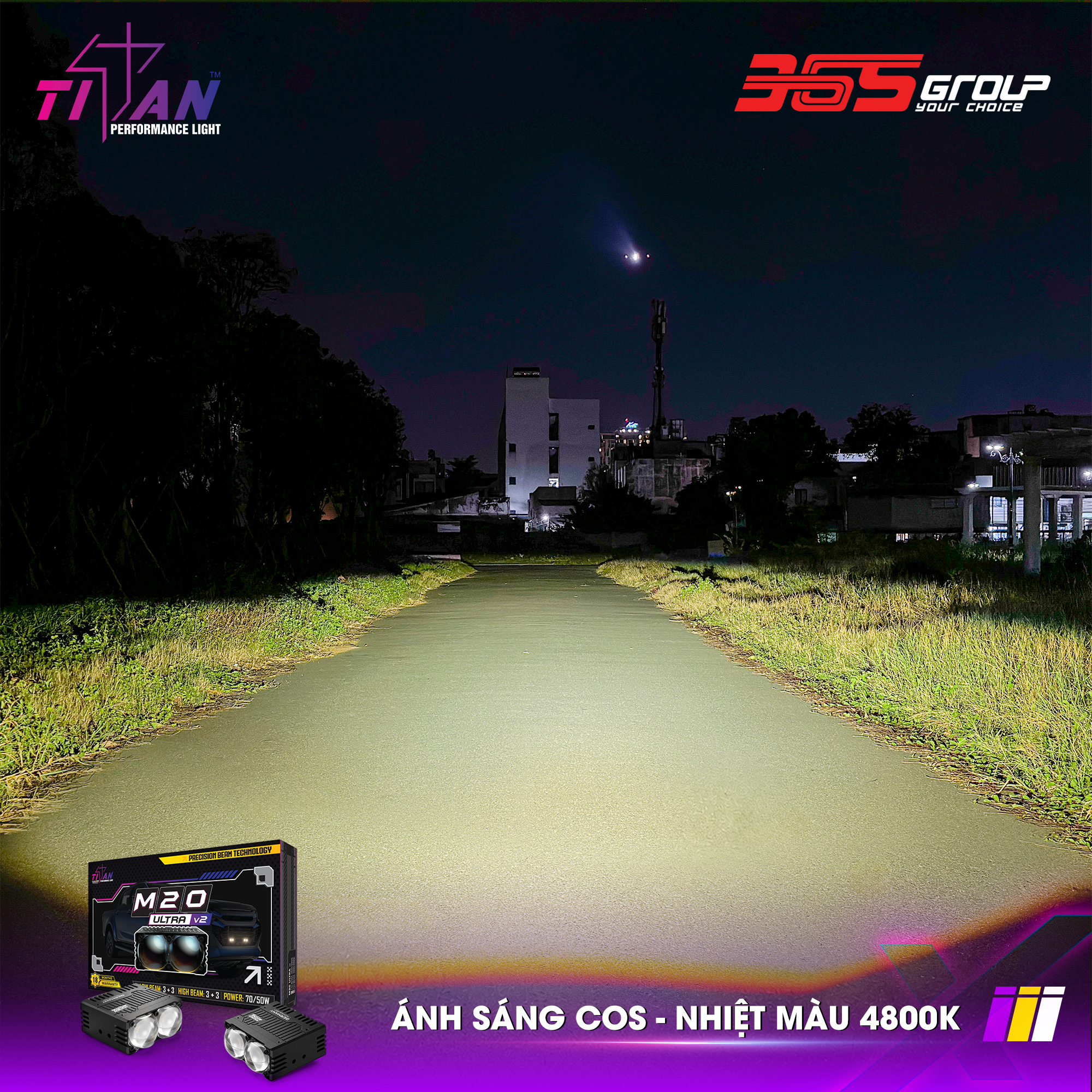 ĐÈN GẦM DẠNG RỜI TITAN MOTO M20 ULTRA V2
