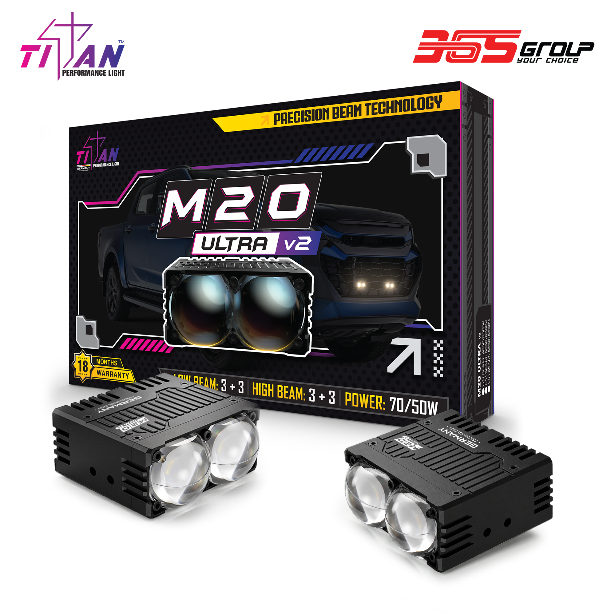 ĐÈN GẦM DẠNG RỜI TITAN MOTO M20 ULTRA V2