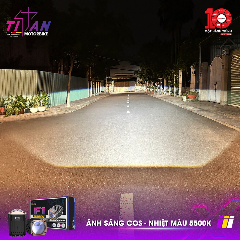 ĐÈN TRỢ SÁNG TITAN MOTO F1 TURBO S
