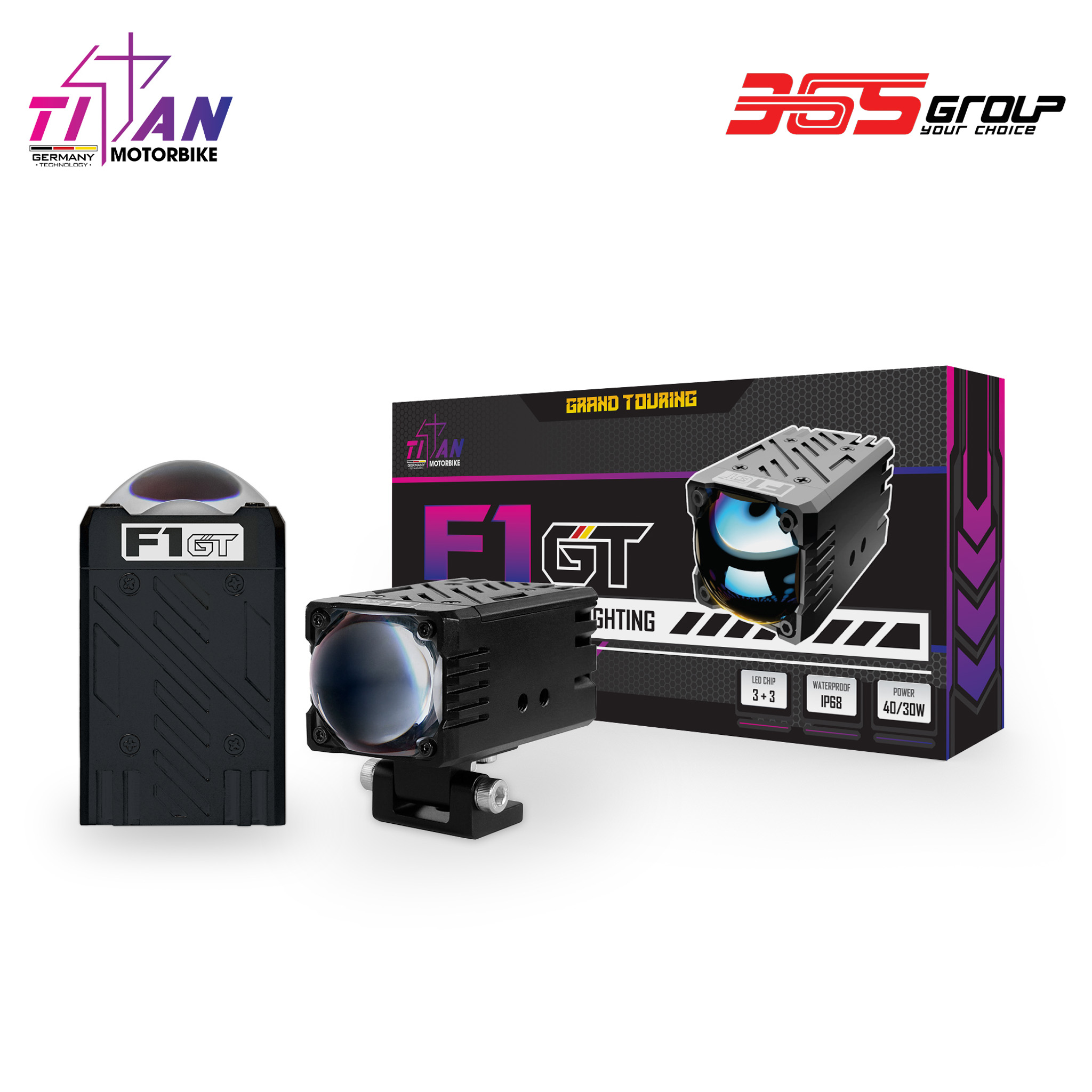 ĐÈN TRỢ SÁNG TITAN MOTO F1 GT
