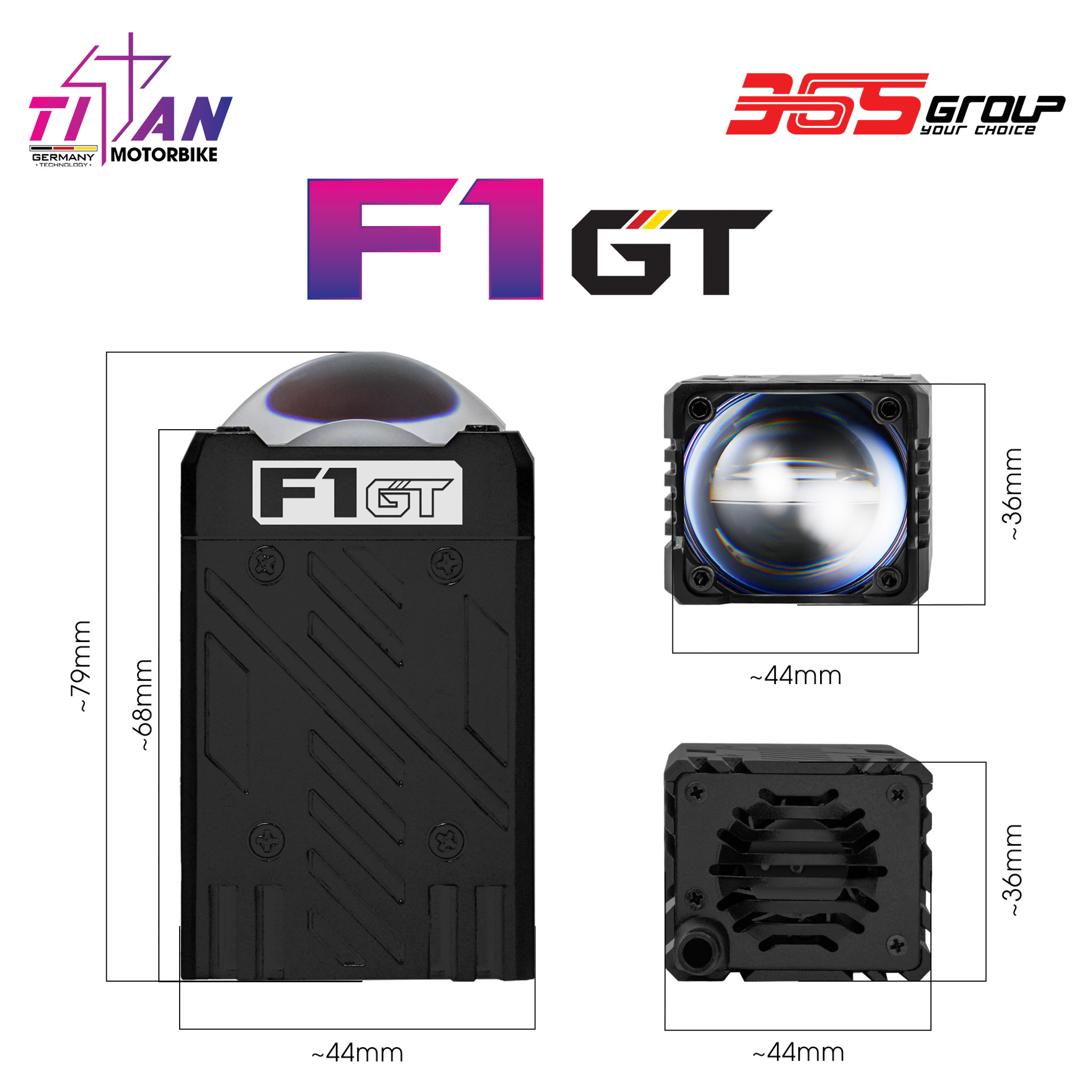 ĐÈN TRỢ SÁNG TITAN MOTO F1 GT