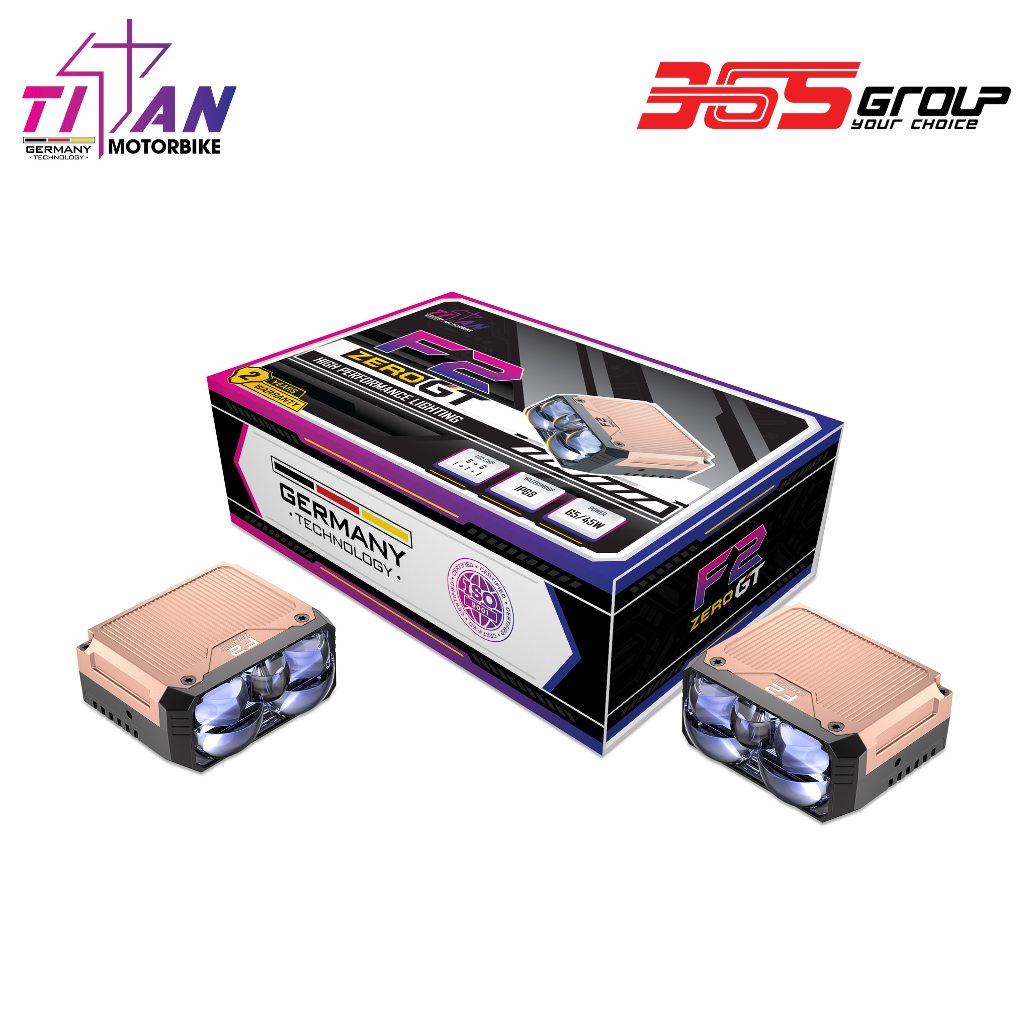 ĐÈN TRỢ SÁNG TITAN MOTO F2 ZERO GT