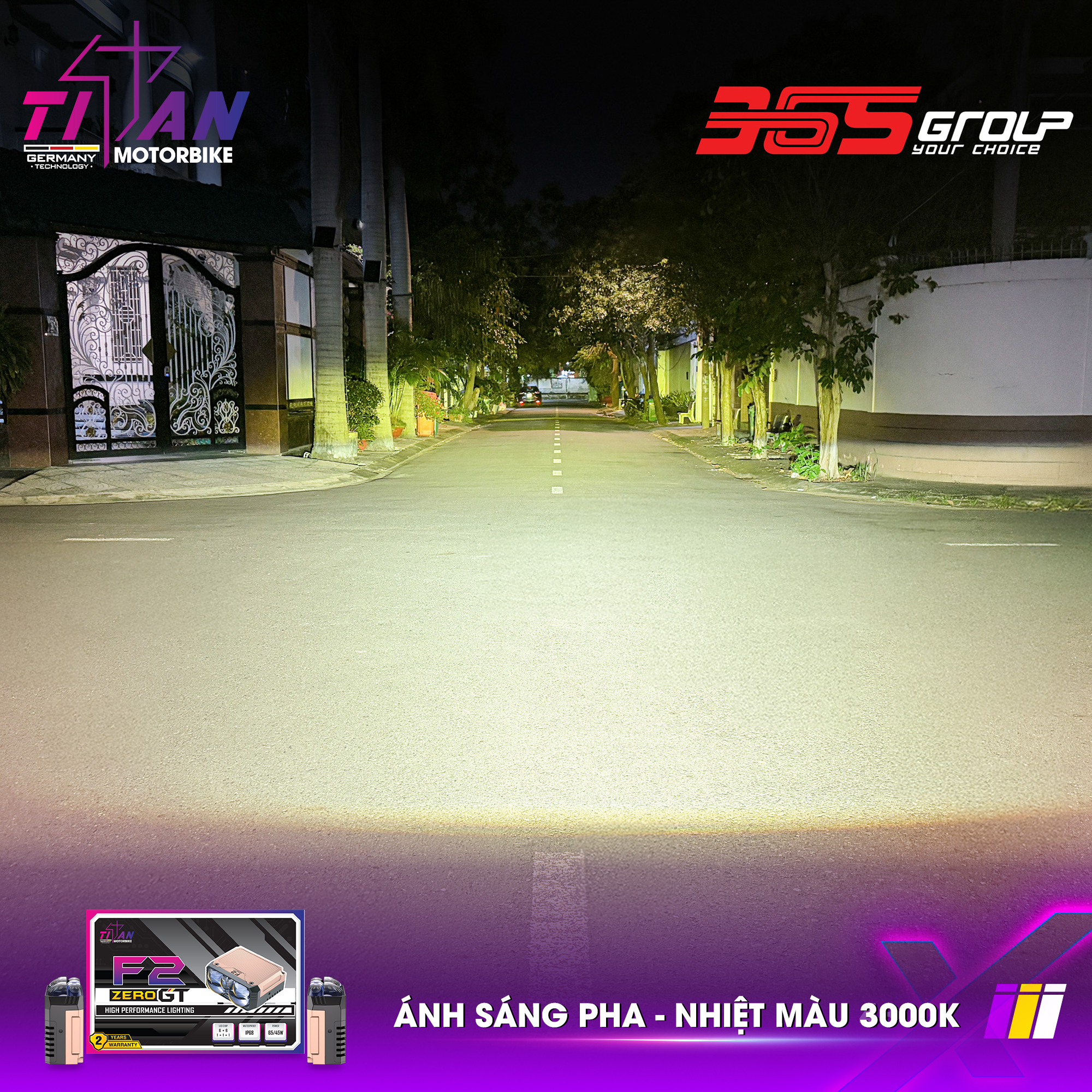ĐÈN TRỢ SÁNG TITAN MOTO F2 ZERO GT