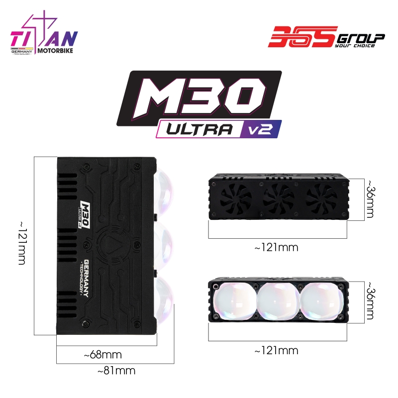 ĐÈN TRỢ SÁNG TITAN MOTO M30 ULTRA V2